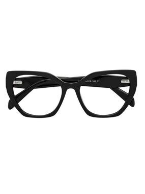 YesGlasses Tilton Hipster Cat Eye Geometric Reader Glasses R15811 Black 3.0